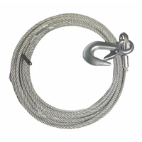 Winch Part Cable 5mm x 7.5m & Snap Hook - Steel Core