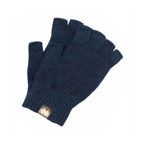 Merino Possum Fingerless Gloves by Noble Wilde - Black -Small