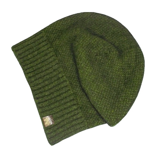 Merino Possum Moss Stitch Baggie Beanie by Noble Wilde - Jungle