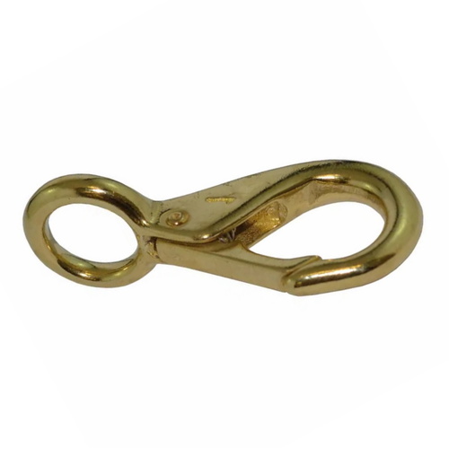 Snap Hook Fixed Eye - Brass
