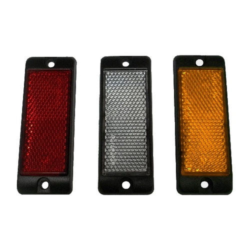 Rectangle Reflectors - Pair - Red