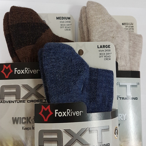 Wick Dry Off Road Crew AXT Socks by Fox River - Oceana #2192 - Medium