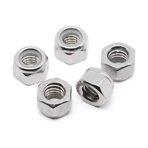 Nut Hexagonal Nylon Lock - 3/16"(Pack of 8)
