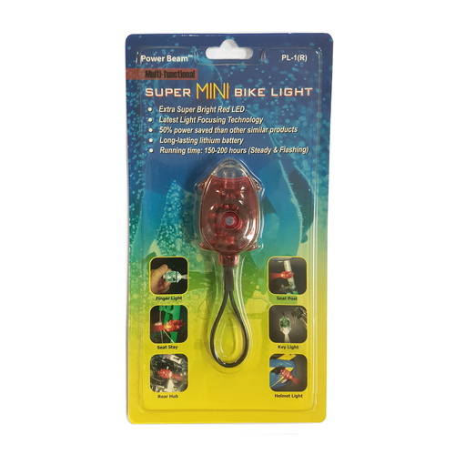 Torch Mini LED with Bike Attachment Loop - Red