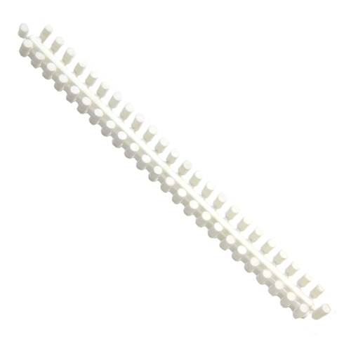 FK-SKS Plastic Plugs for Binding Holes - 1 Rib - White